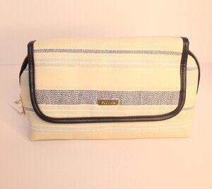 Conair Scunci  Beige Cosmetic & Travel Toiletry Stripped Valet Organizer NWT